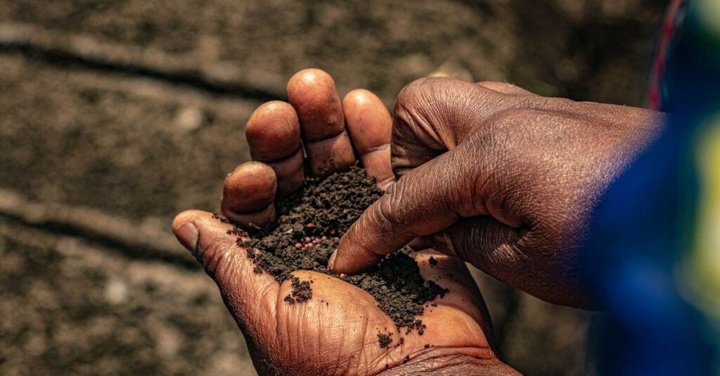 Hands holding soil and seeds, symbolizing faithfulness in evangelism